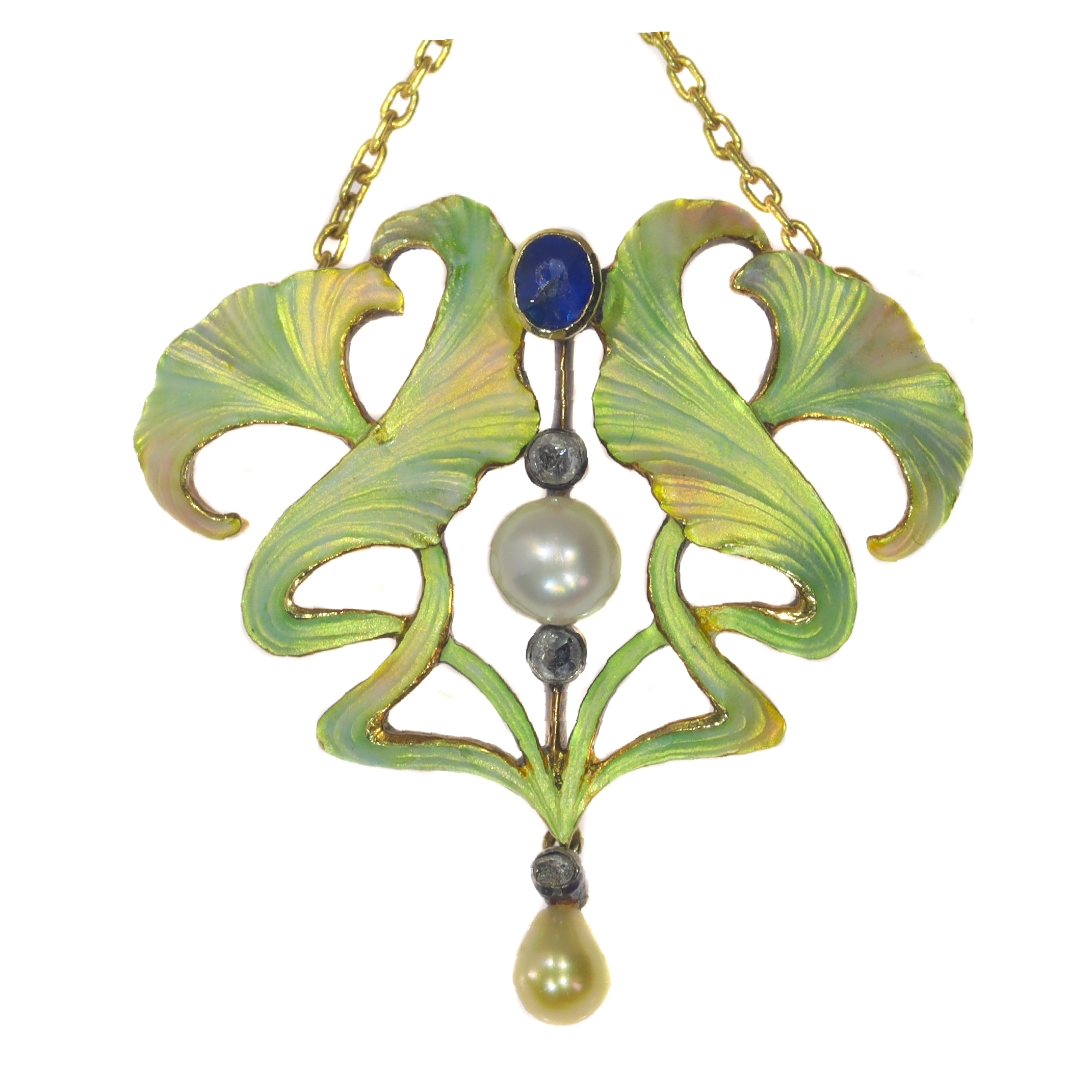 Strong design Art Nouveau pendant